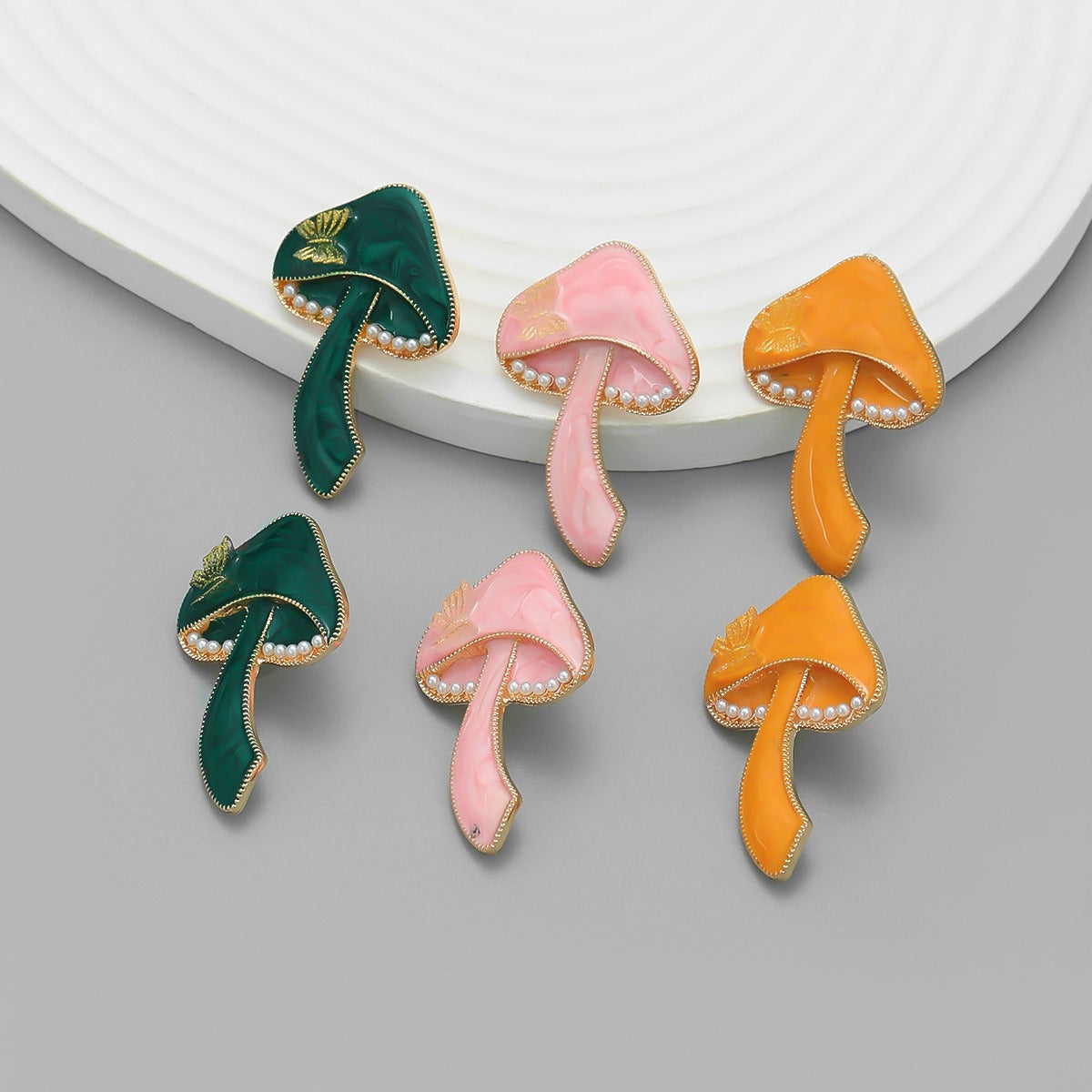 Trippy - Female fashion mushroom earrings for earrings