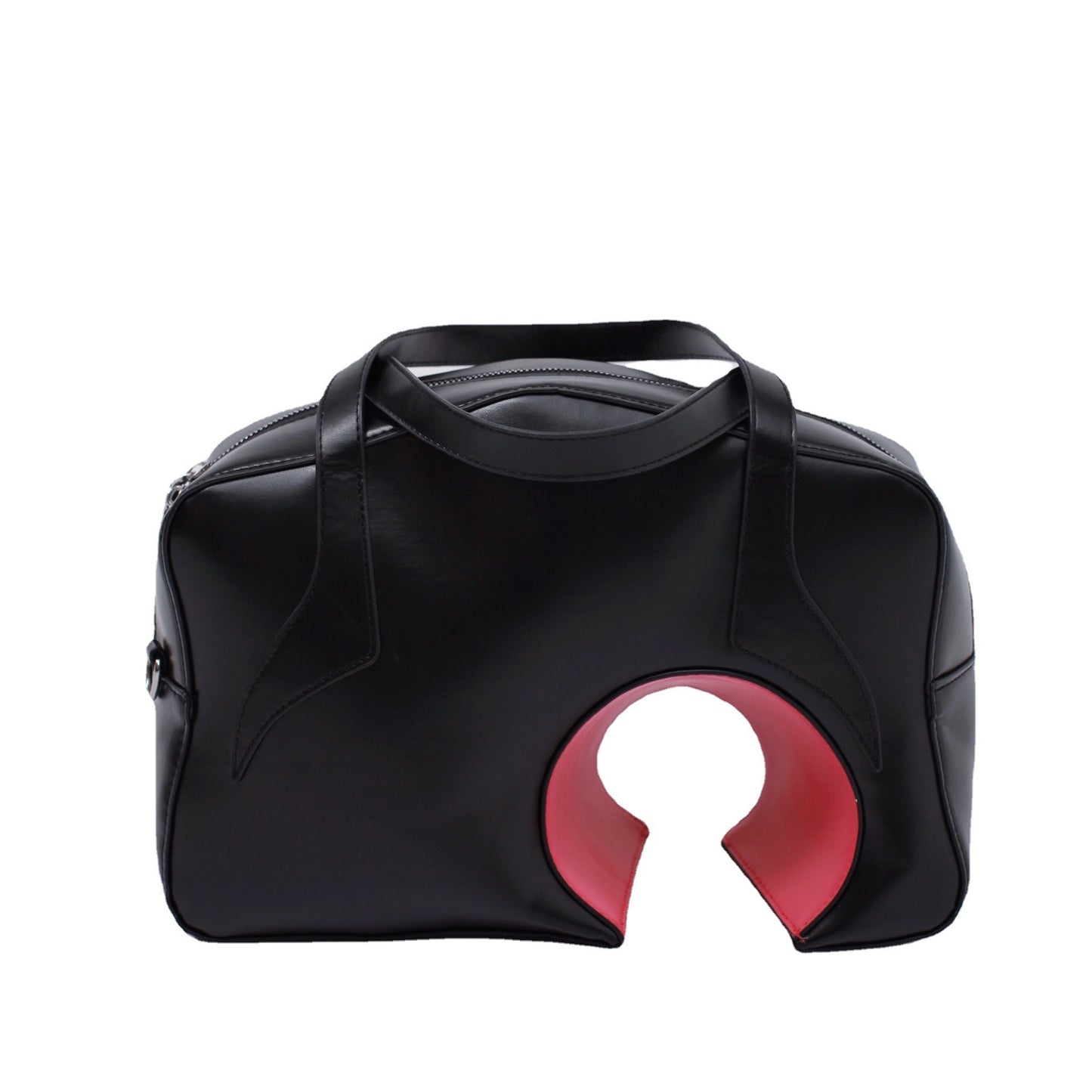Small and niche personality PU round table digging geometric bag for men and women hand-held single shoulder crossbody bag