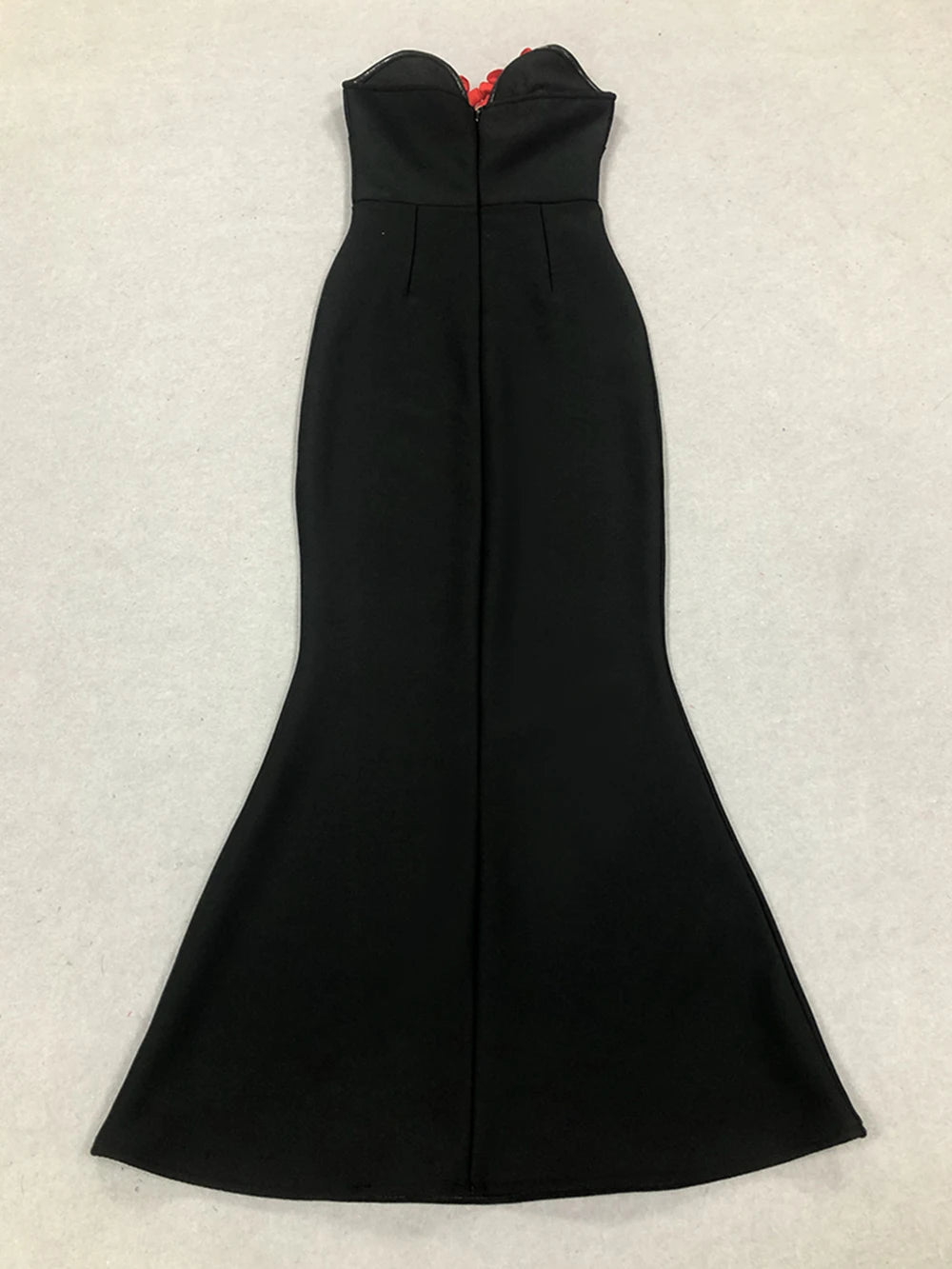 Velvet Niche: Valentine's Day Edition - Flower chain strapless long evening dress