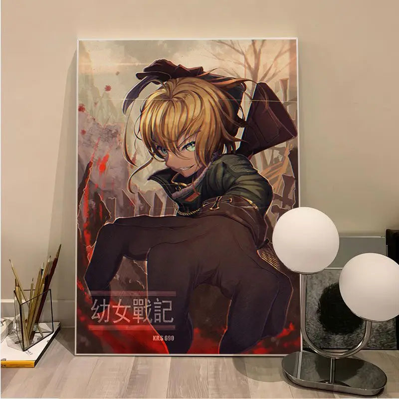 Tanya The Evil Tanya Degurechaff Anime Classic Movie Posters Kraft