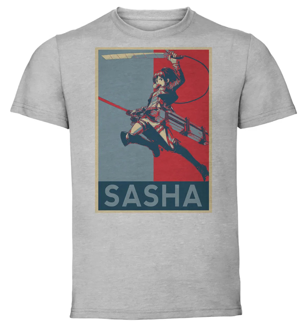 T-Shirt Unisex - Grey - Propaganda - Attack On Titan Sasha Blouse