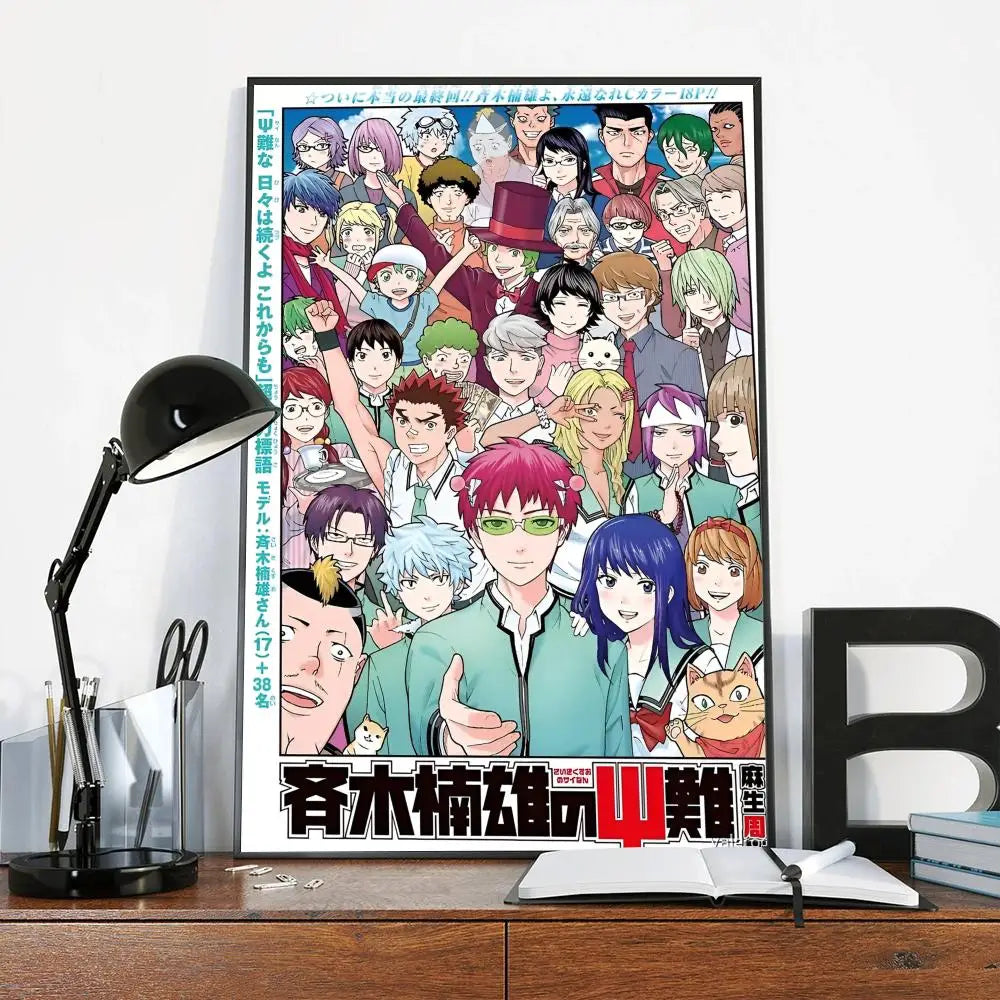 Anime The Disastrous Life Of Saiki K Poster Classic Vintage Posters HD