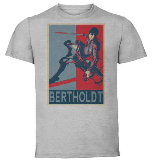 T-Shirt Unisex Grey Propaganda Attack On Titan Bertholdt Hoover