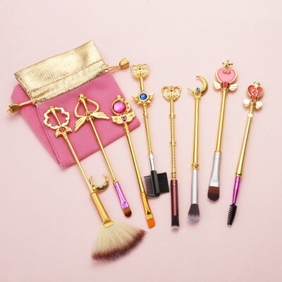 8 Sailor Moon Makeup Brushes Anime Periphery Birthday Holiday Gifts