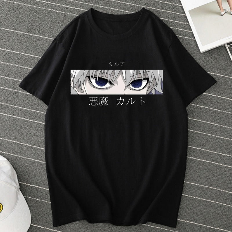 Anime T-shirt, men's and women's printed pattern, women's T-shirt, short sleeved top