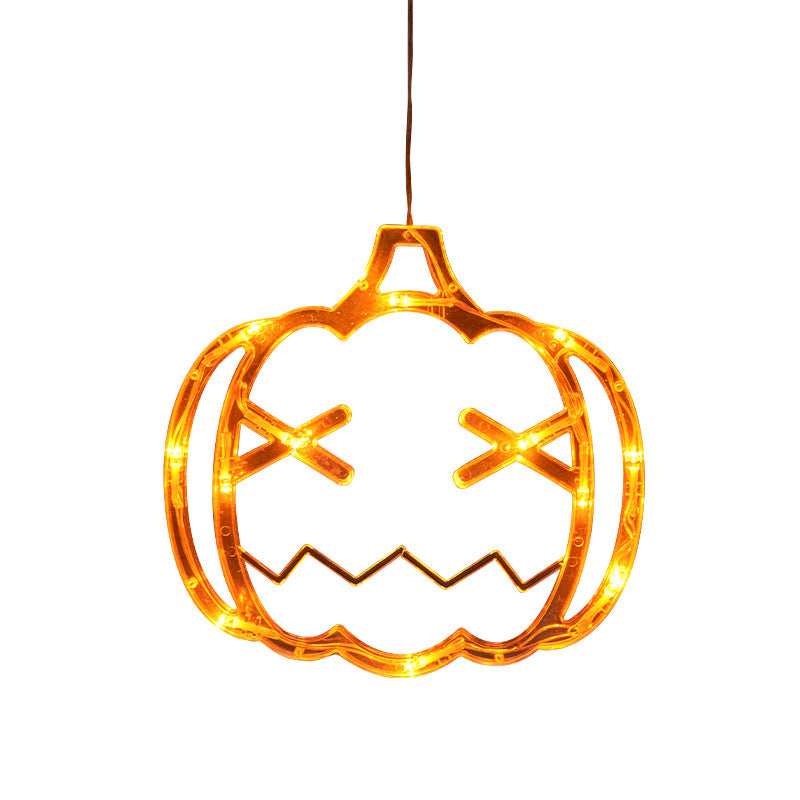 Halloween suction cup light LED atmosphere decoration light string window cabinet wall suction cup pumpkin light