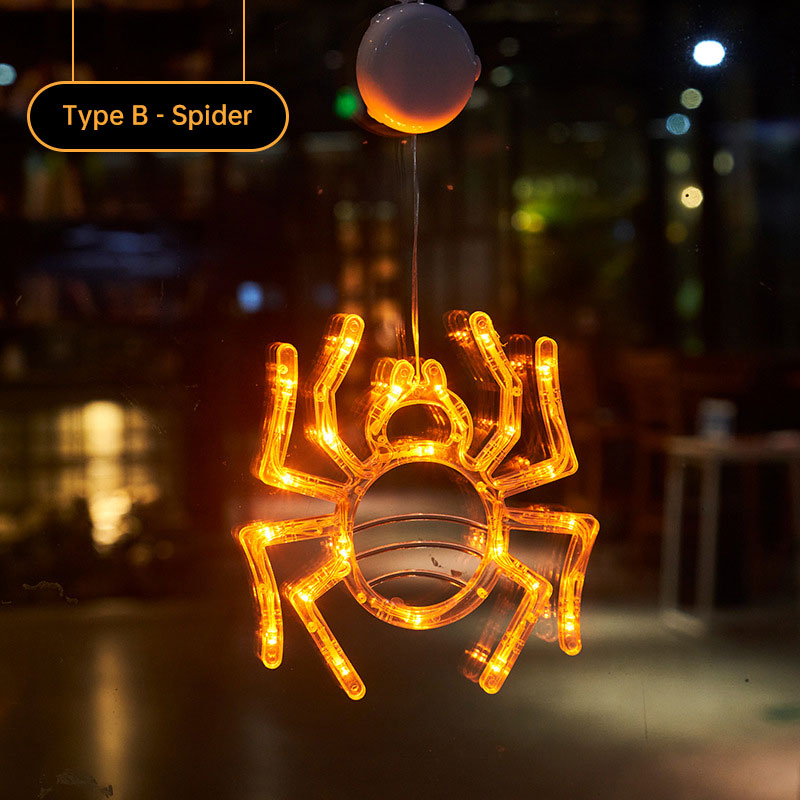 Halloween suction cup light LED atmosphere decoration light string window cabinet wall suction cup pumpkin light