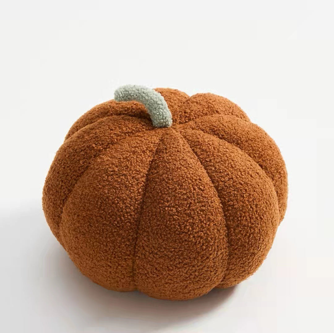 Creative New Color Pumpkin Pillow Plush Pumpkin Waist Pillow Round Sofa Pillow Homestay Decoration