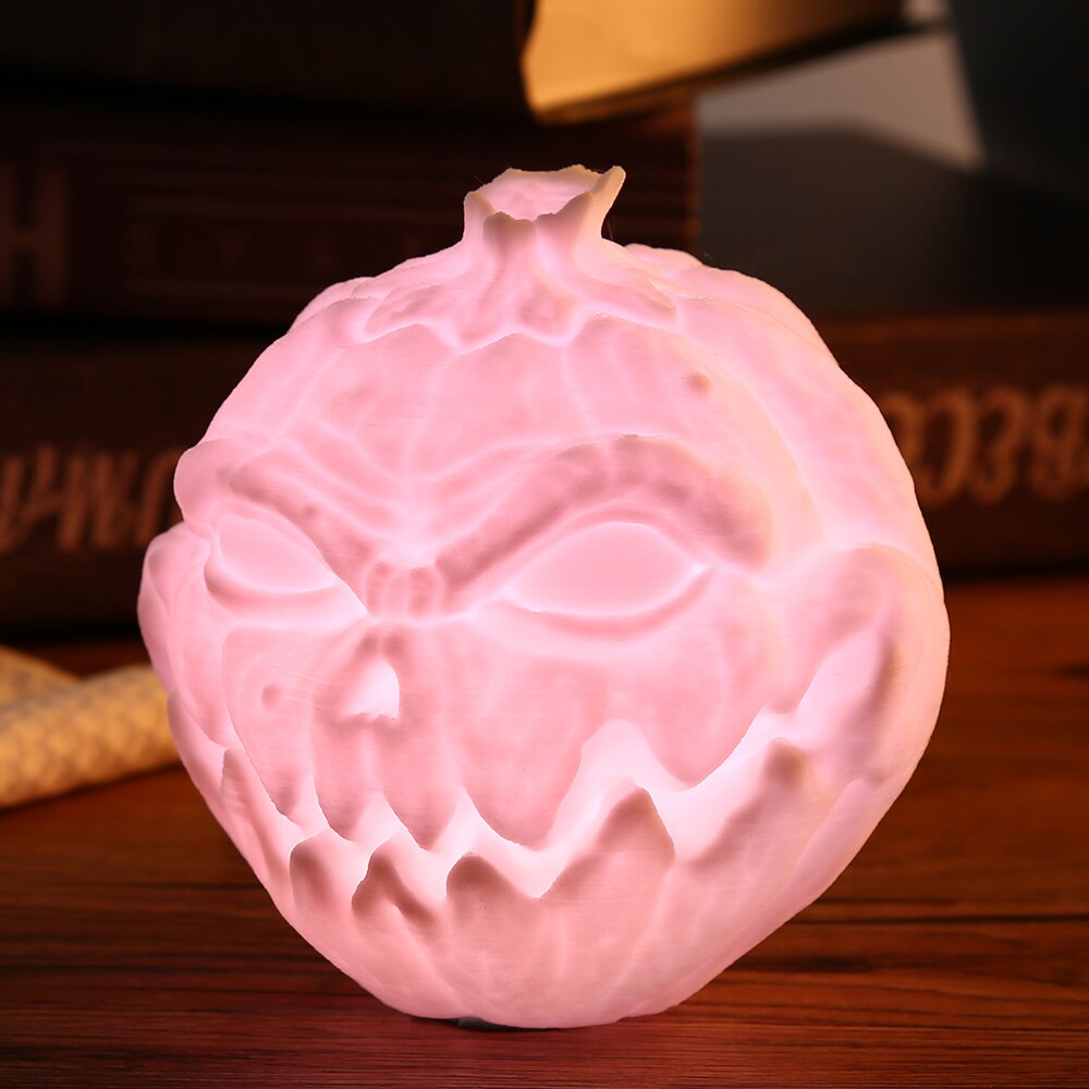 3D Printing Devil Pumpkin Face Light Pat Night Lamp For Halloween