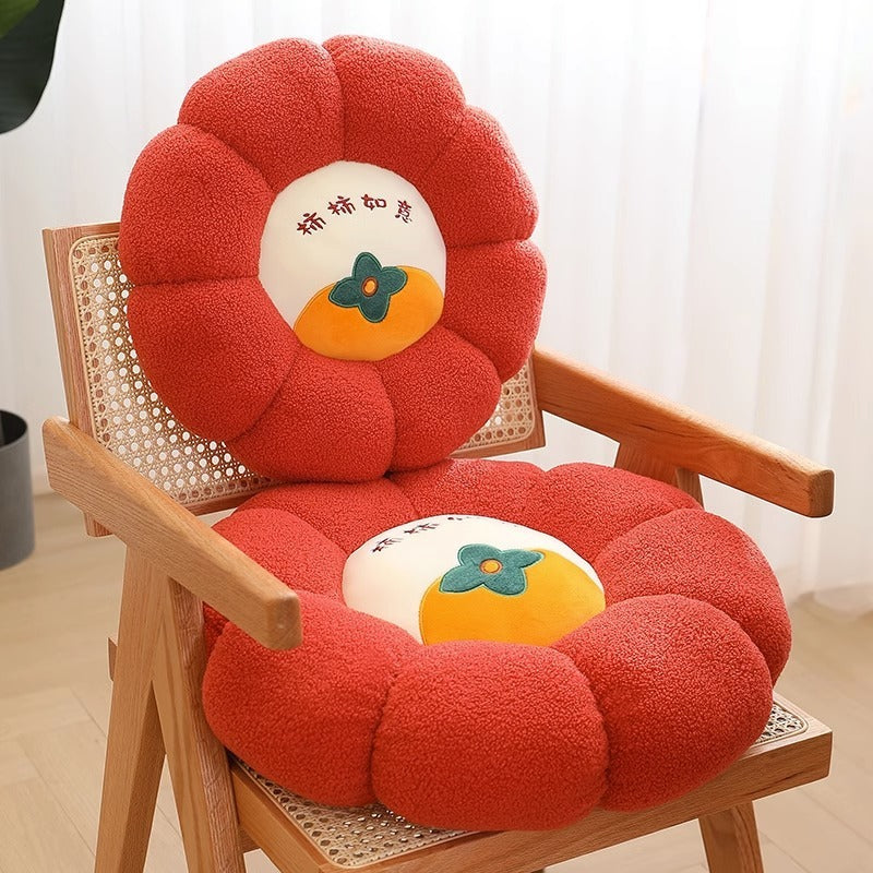 New Pumpkin Cushion Color Contrast Persimmon Ruyi Putuan Home Sofa Decoration Soft Cushion