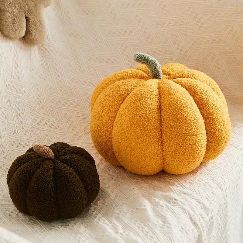 Creative New Color Pumpkin Pillow Plush Pumpkin Waist Pillow Round Sofa Pillow Homestay Decoration