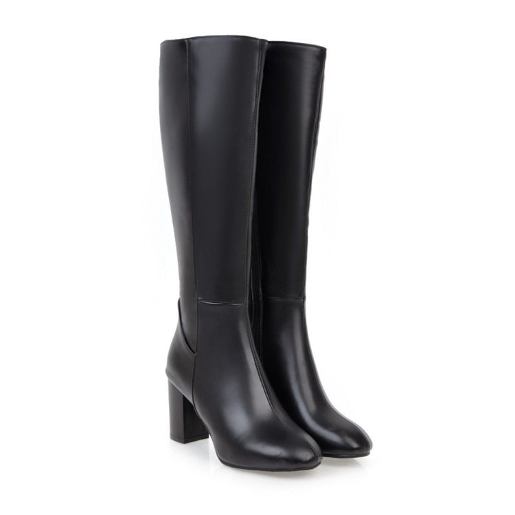 MEGAN MARKLE SAID SO - Women's British style thick soled high-heeled boots high knee high boots women's boots