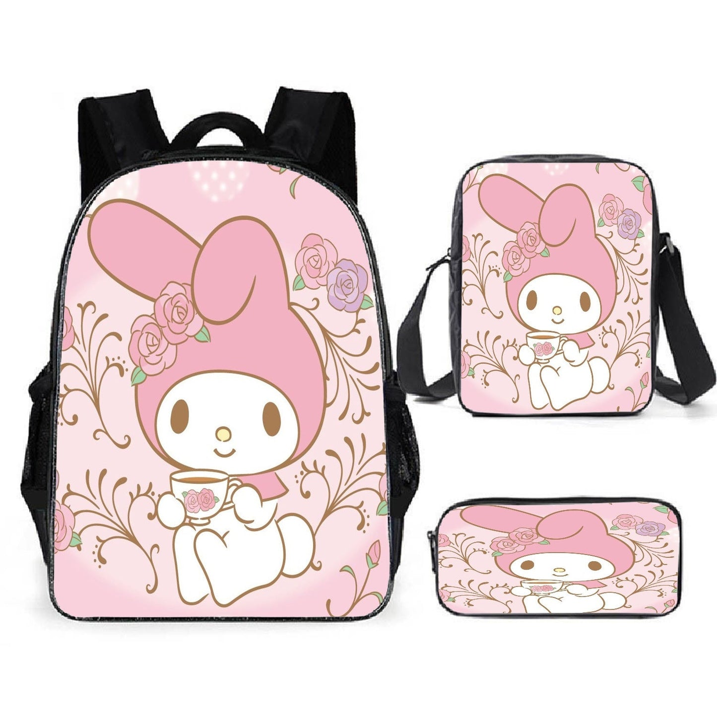 New Cartoon School Bag Printing Custom Bookbag High Quality Backpack Pencil Cases Kids Bags For Girls