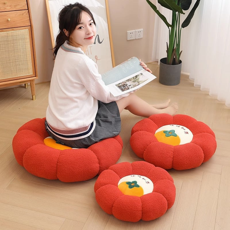 New Pumpkin Cushion Color Contrast Persimmon Ruyi Putuan Home Sofa Decoration Soft Cushion