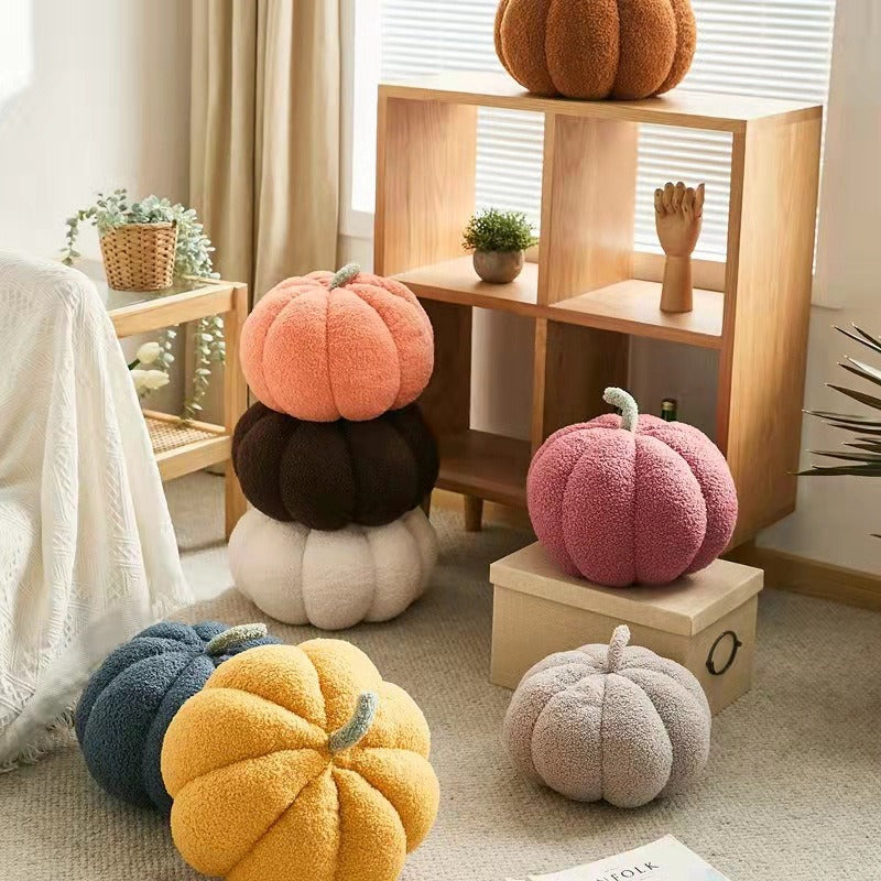 Cute Pumpkin Throw Pillow, Minimal Ins Style Sofa Cushion Living Room Bedhead Cushion  Office Plush Cushion