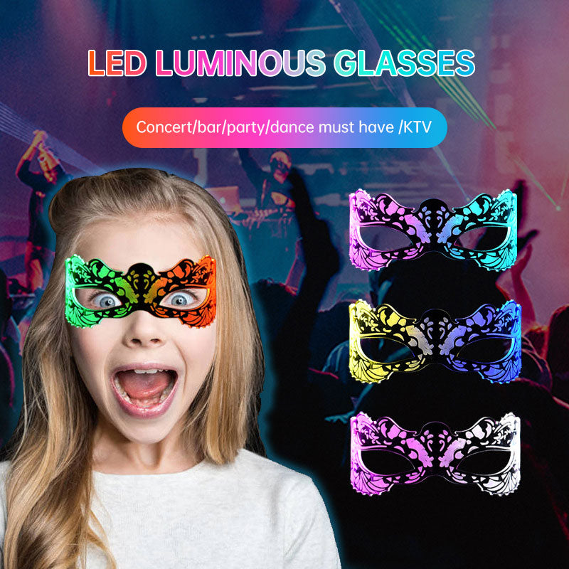 Creative LED Light-Up Glasses Illuminate Glowing Acrylic Color Change Sunglasses LED Cosplay Mask Glasses Neon Party Supplies