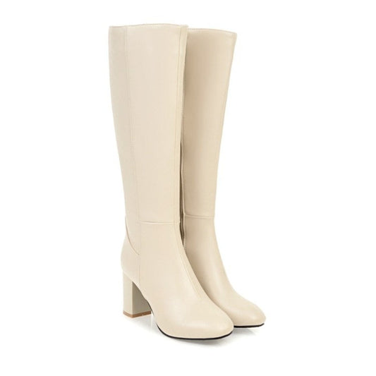 MEGAN MARKLE SAID SO - Women's British style thick soled high-heeled boots high knee high boots women's boots