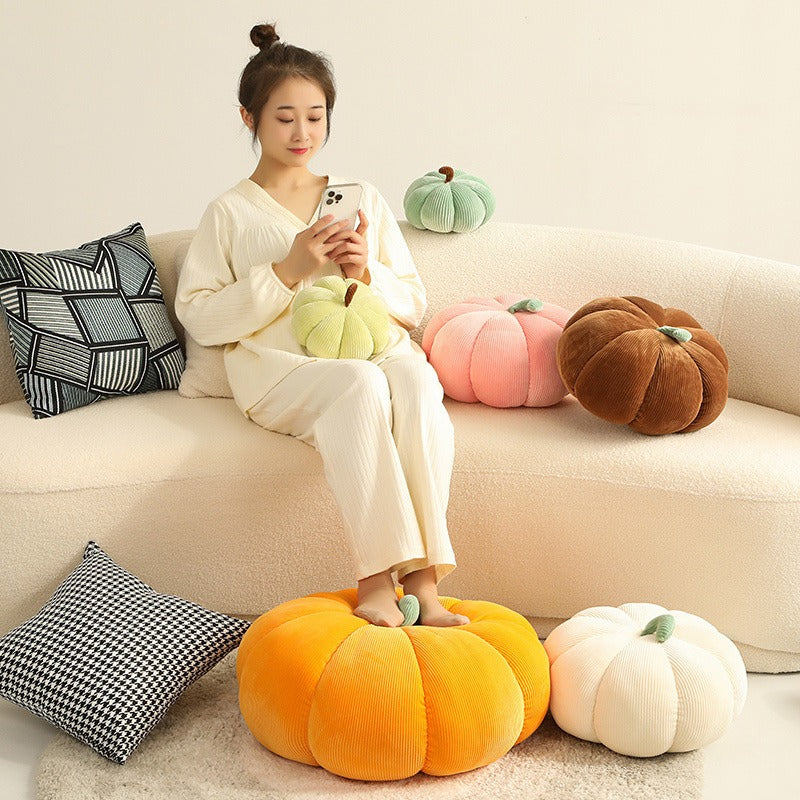 Cute Pumpkin Throw Pillow, Minimal Ins Style Sofa Cushion Living Room Bedhead Cushion  Office Plush Cushion