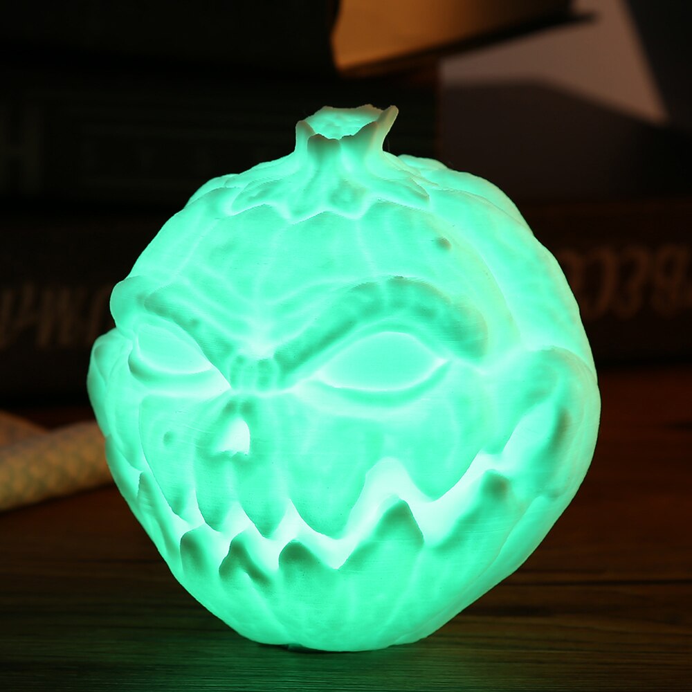 3D Printing Devil Pumpkin Face Light Pat Night Lamp For Halloween