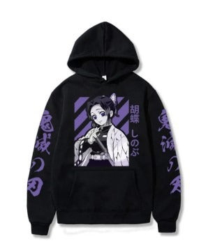 Hoodie Ghost Slayer Blade Charcoal Jiro Simple Print