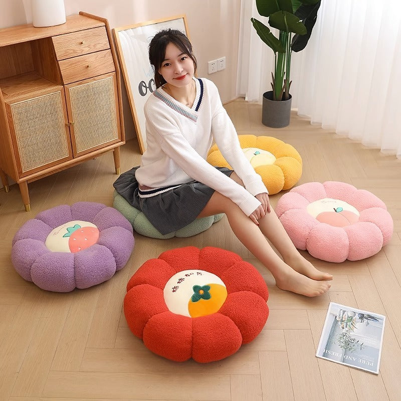 New Pumpkin Cushion Color Contrast Persimmon Ruyi Putuan Home Sofa Decoration Soft Cushion