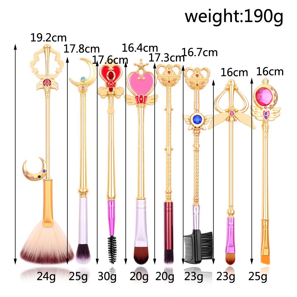 8 Sailor Moon Makeup Brushes Anime Periphery Birthday Holiday Gifts