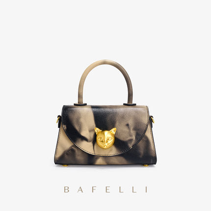 BAFELLI - Original Designer Bag Women New Cat Head Bag Niche Light Luxury Leather Women's Bag Fashion Chain Messenger Bag