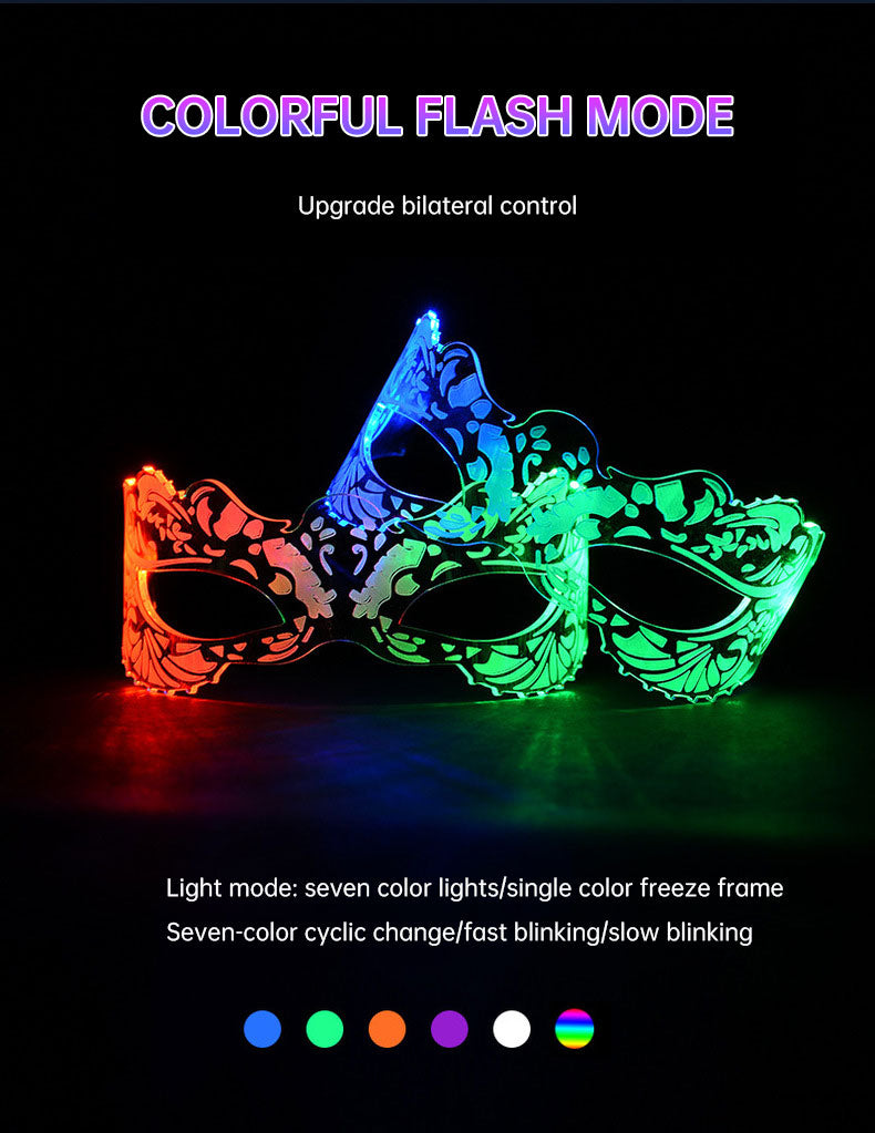 Creative LED Light-Up Glasses Illuminate Glowing Acrylic Color Change Sunglasses LED Cosplay Mask Glasses Neon Party Supplies