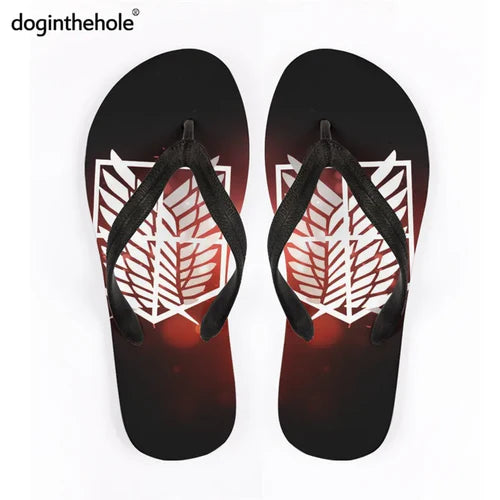 Doginthehole Anime Design Women Slippers Summer Beach 2021 Attack On