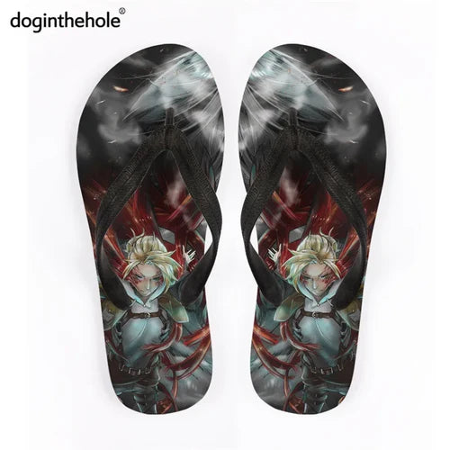 Doginthehole Anime Design Women Slippers Summer Beach 2021 Attack On