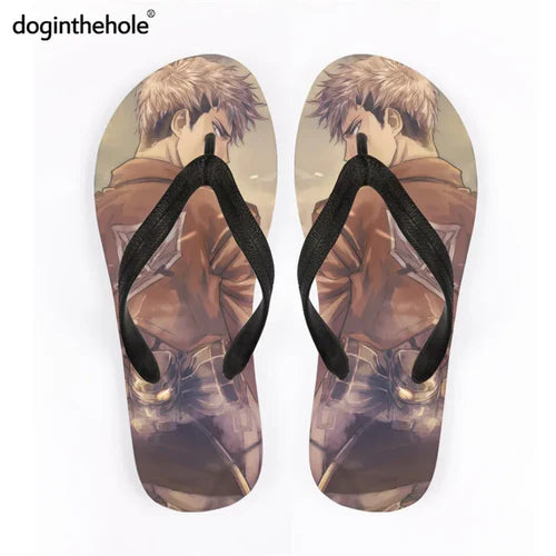 Doginthehole Anime Design Women Slippers Summer Beach 2021 Attack On