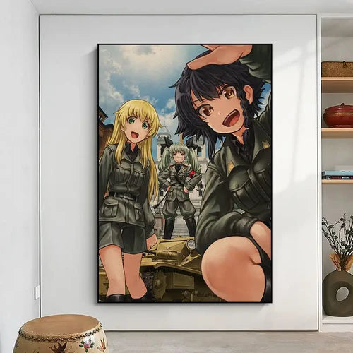 Japanese Anime GIRLS Und PANZER Good Quality Prints Posters Retro