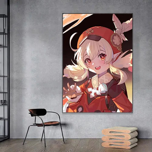 Genshin Impact Klee Classic Anime Poster Decoracion Painting Wall Art