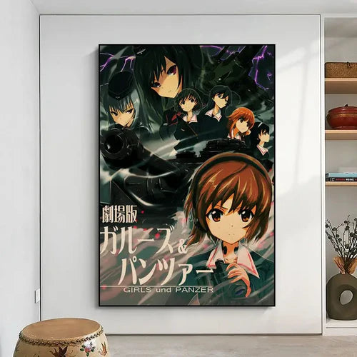 Japanese Anime GIRLS Und PANZER Good Quality Prints Posters Retro