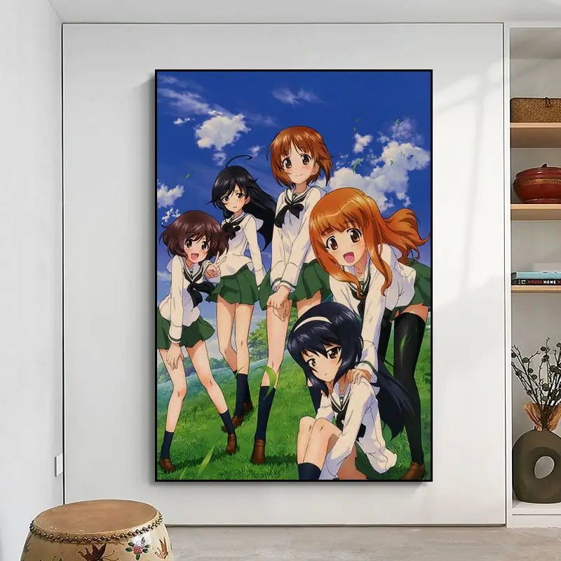 Japanese Anime GIRLS Und PANZER Good Quality Prints Posters Retro