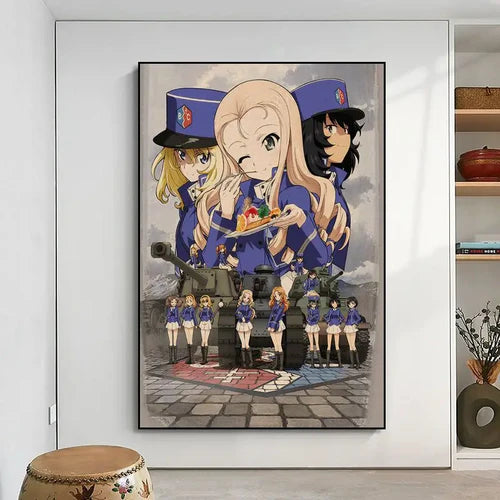 Japanese Anime GIRLS Und PANZER Good Quality Prints Posters Retro