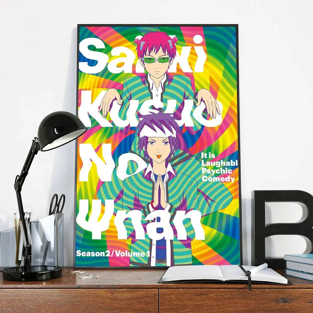 Anime The Disastrous Life Of Saiki K Poster Classic Vintage Posters HD