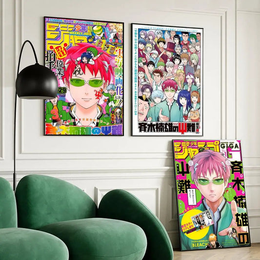 Anime The Disastrous Life Of Saiki K Poster Classic Vintage Posters HD