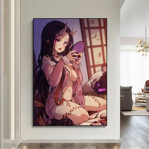 Anime Girl Kamado Nezuko DIY Poster Kraft Paper Prints And Posters