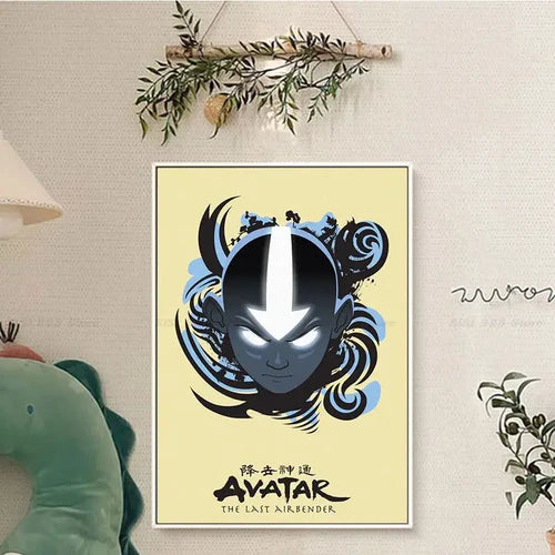 Avatar The Last Airbender Aang Fight Anime Whitepaper Poster HD