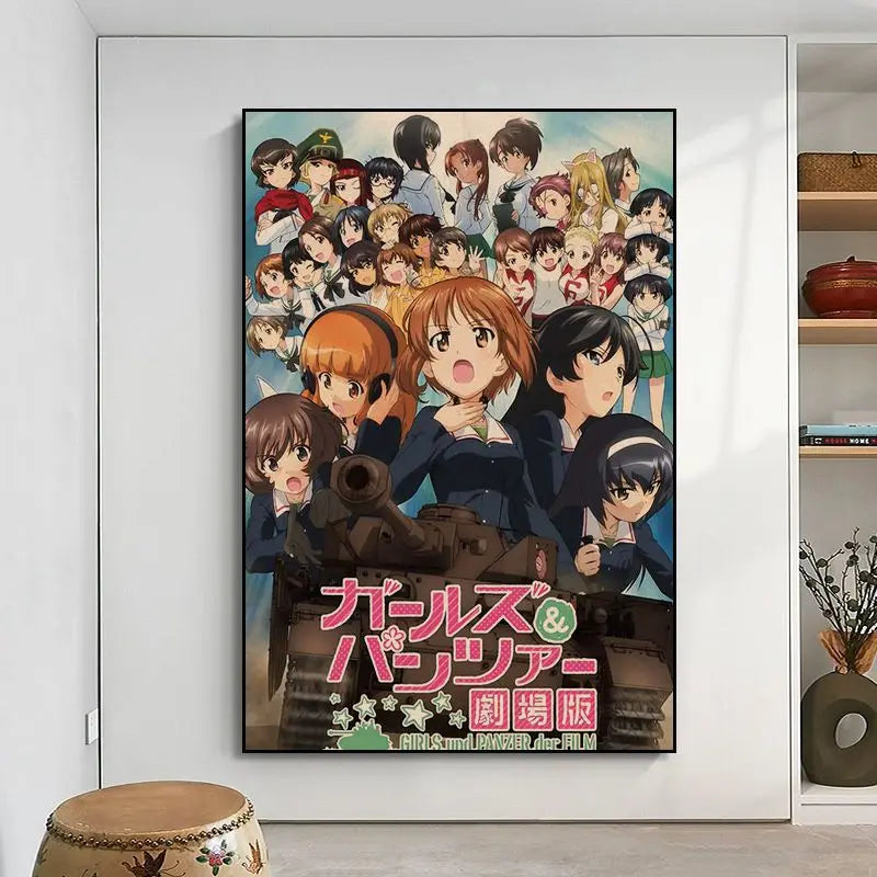 Japanese Anime GIRLS Und PANZER Good Quality Prints Posters Retro