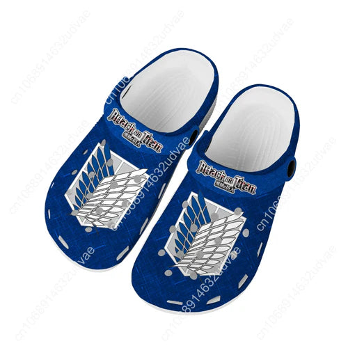 Anime Attack on Titan Levi Ackerman Home Clogs Custom Water Shoes Mens